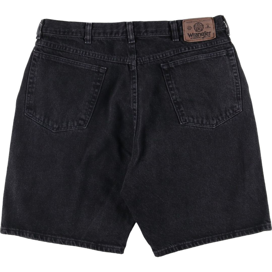 Wrangler Black Denim Shorts, Shorts, Men's, W37 cotton black type Vintage Second Hand