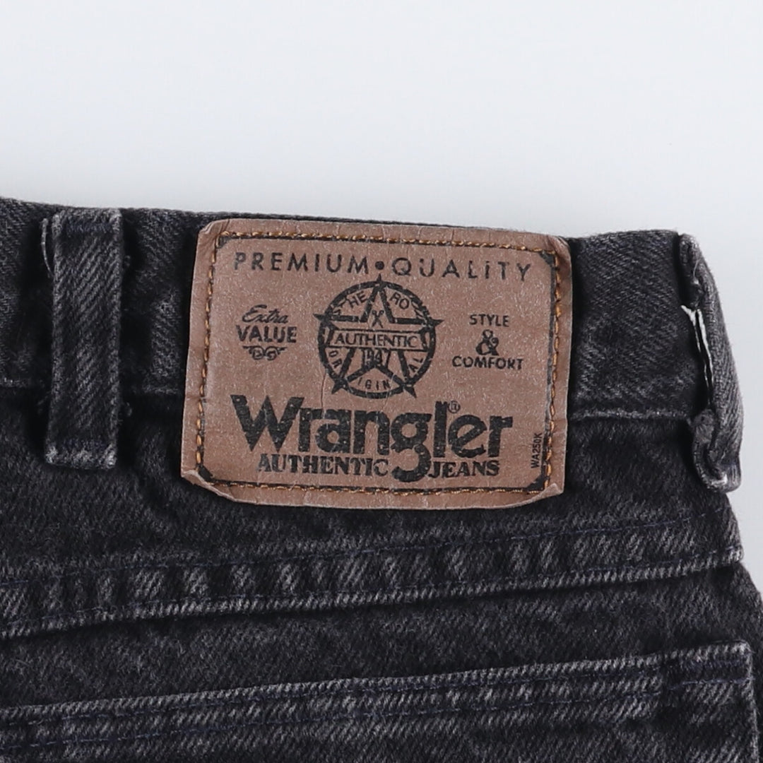 Wrangler Black Denim Shorts, Shorts, Men's, W37 cotton black type Vintage Second Hand