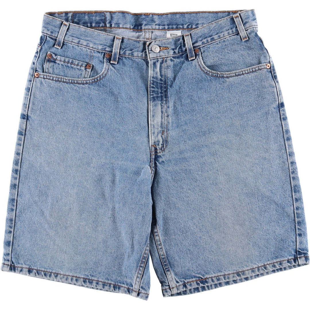 00'S Levi's 550 Relaxed Fit Denim Shorts for Men, Size W37 cotton blue type Vintage Second Hand