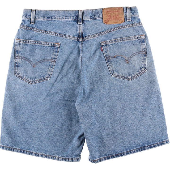 00'S Levi's 550 Relaxed Fit Denim Shorts for Men, Size W37 cotton blue type Vintage Second Hand