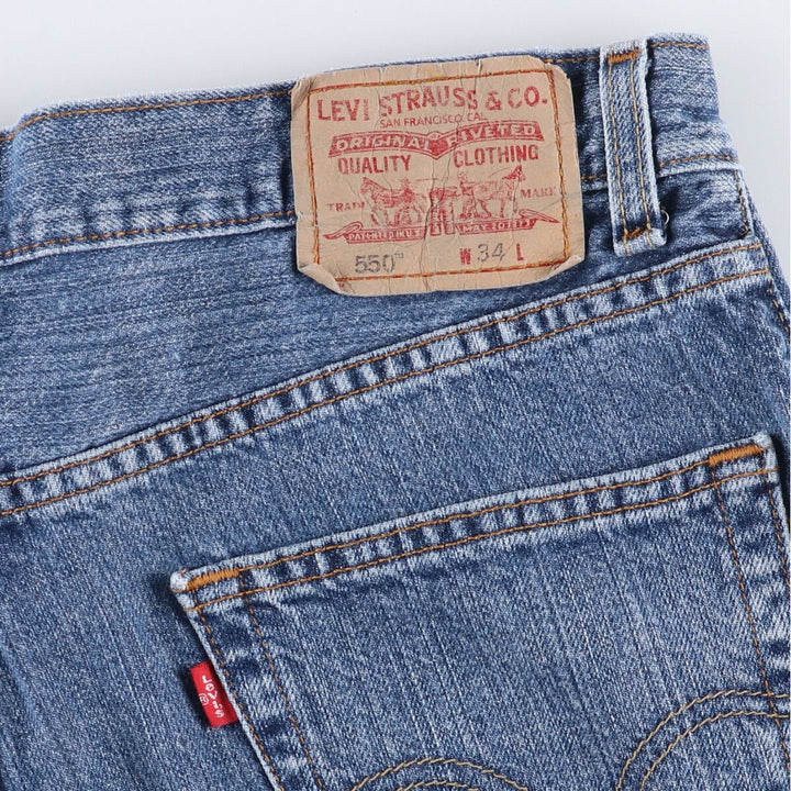 Levi's 550 Relaxed Fit Denim Shorts, Men's Size W34 cotton blue type Vintage Second Hand