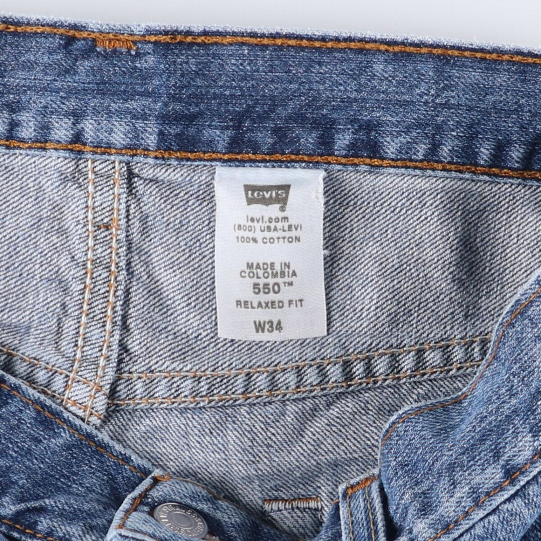 Levi's 550 Relaxed Fit Denim Shorts, Men's Size W34 cotton blue type Vintage Second Hand