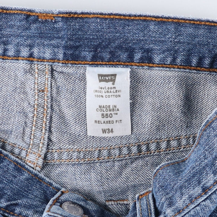 Levi's 550 Relaxed Fit Denim Shorts, Men's Size W34 cotton blue type Vintage Second Hand