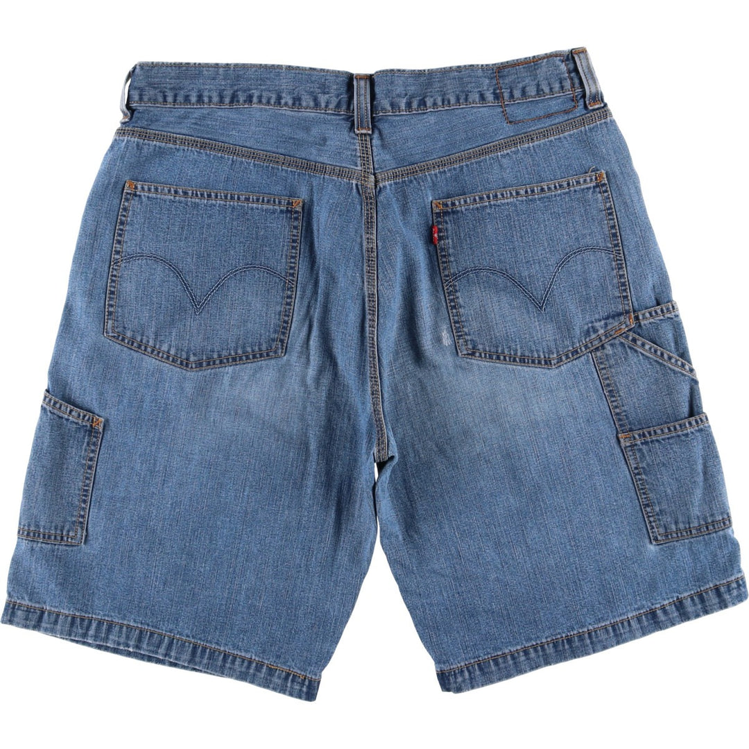 Levi's Carpenter Denim Shorts, Half Pants, Men's Size 38 cotton blue type Vintage Second Hand