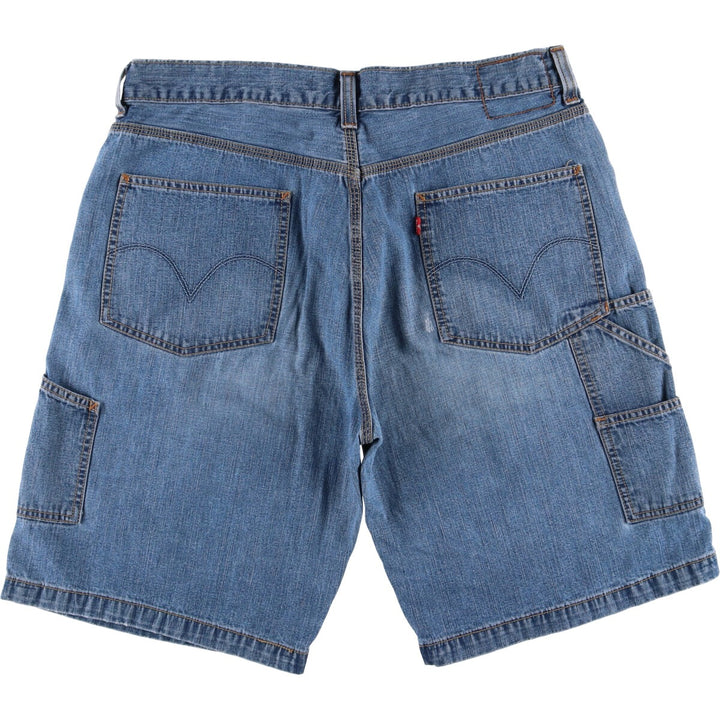 Levi's Carpenter Denim Shorts, Half Pants, Men's Size 38 cotton blue type Vintage Second Hand