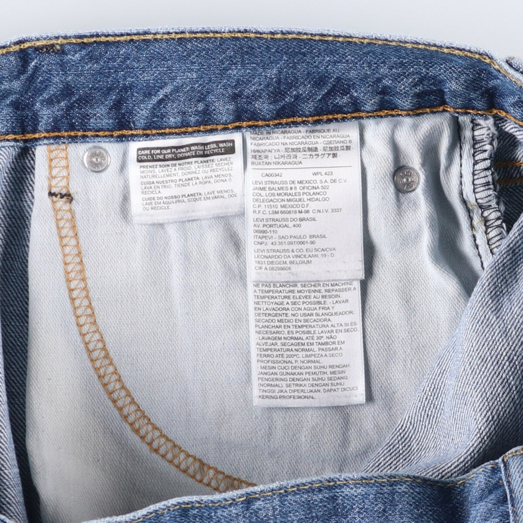 Levi's 550 denim shorts, short pants for men, size W35 cotton blue type Vintage Second Hand