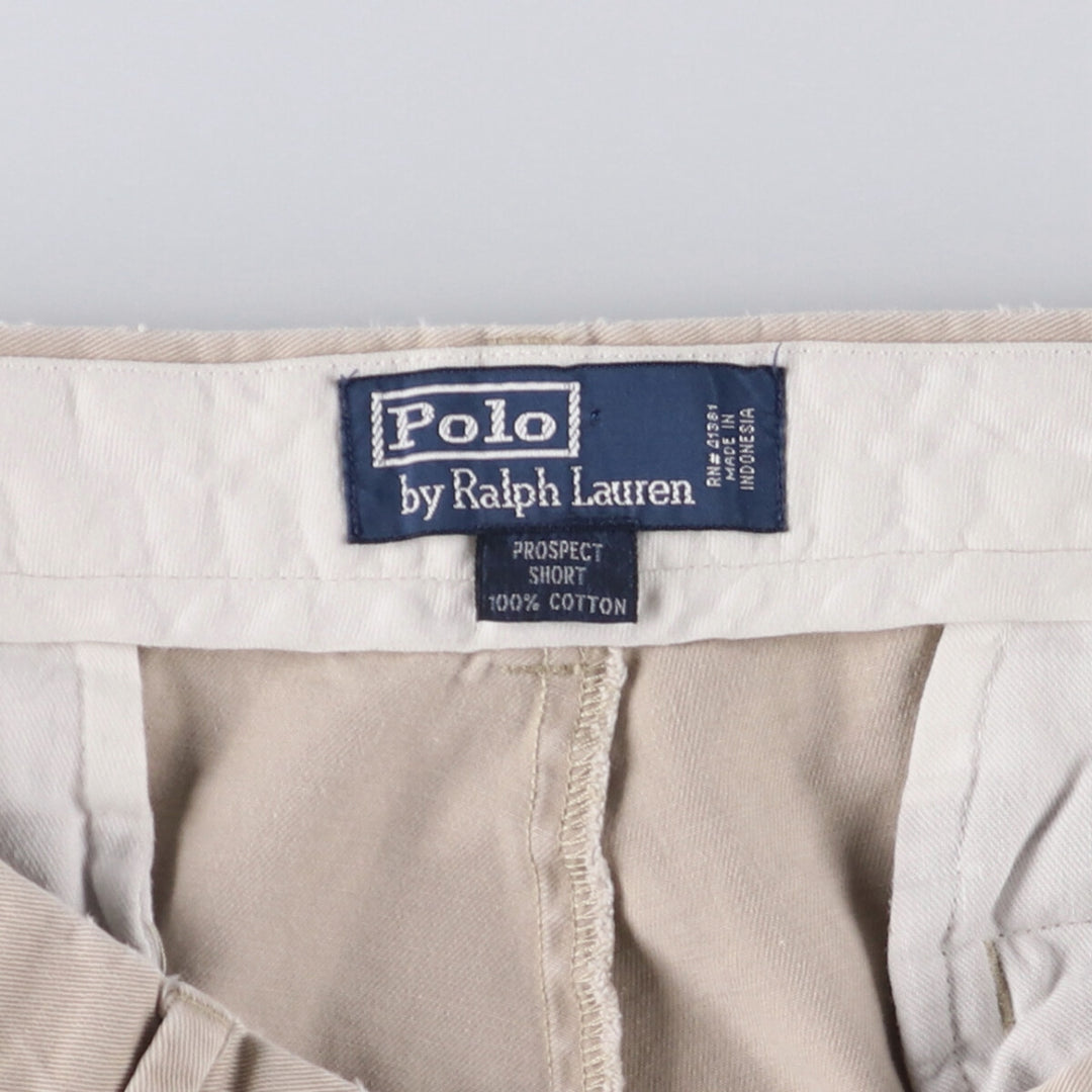 Ralph Lauren POLO by Ralph Lauren Chino Shorts Shorts Men's W34 equivalent cotton Beige type Vintage Second Hand
