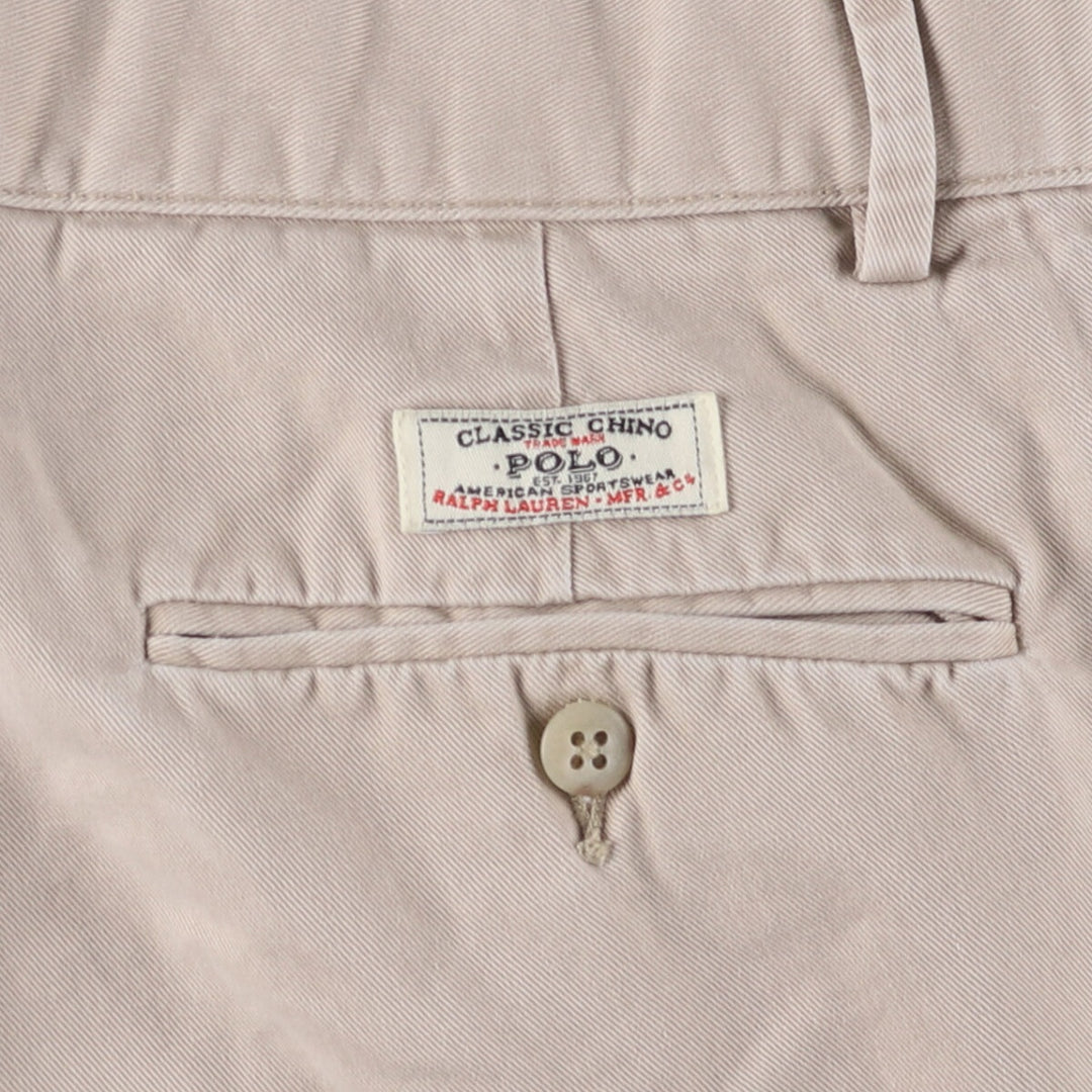 Ralph Lauren POLO by Ralph Lauren Chino Shorts Shorts Men's W34 equivalent cotton Beige type Vintage Second Hand