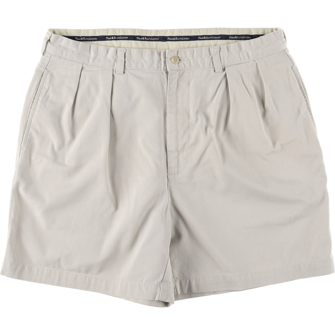 Ralph Lauren POLO RALPH LAUREN Two-pleat Chino Shorts Shorts Men's W35 equivalent cotton ivory Vintage Second Hand