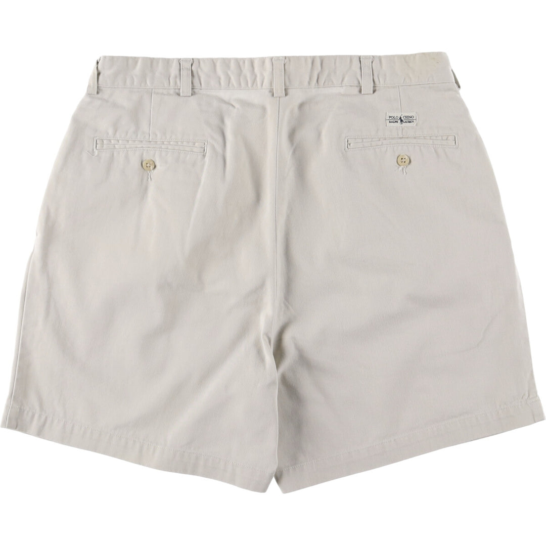 Ralph Lauren POLO RALPH LAUREN Two-pleat Chino Shorts Shorts Men's W35 equivalent cotton ivory Vintage Second Hand