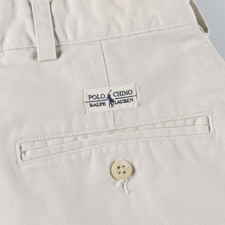 Ralph Lauren POLO RALPH LAUREN Two-pleat Chino Shorts Shorts Men's W35 equivalent cotton ivory Vintage Second Hand