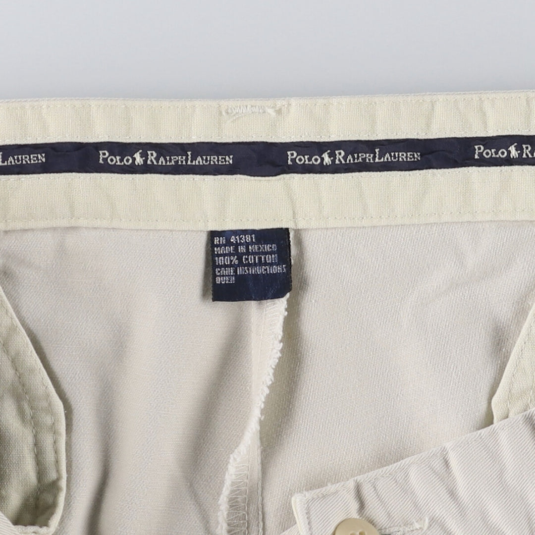 Ralph Lauren POLO RALPH LAUREN Two-pleat Chino Shorts Shorts Men's W35 equivalent cotton ivory Vintage Second Hand