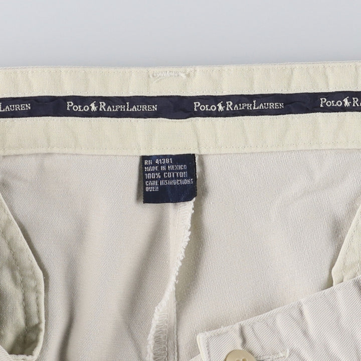 Ralph Lauren POLO RALPH LAUREN Two-pleat Chino Shorts Shorts Men's W35 equivalent cotton ivory Vintage Second Hand