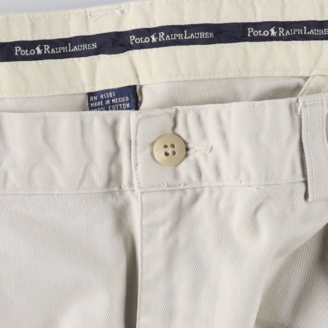Ralph Lauren POLO RALPH LAUREN Two-pleat Chino Shorts Shorts Men's W35 equivalent cotton ivory Vintage Second Hand