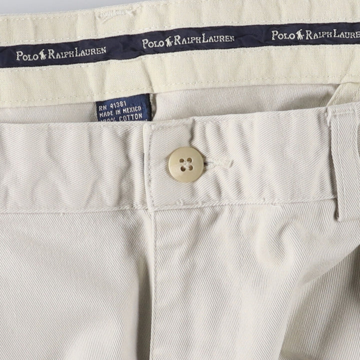 Ralph Lauren POLO RALPH LAUREN Two-pleat Chino Shorts Shorts Men's W35 equivalent cotton ivory Vintage Second Hand