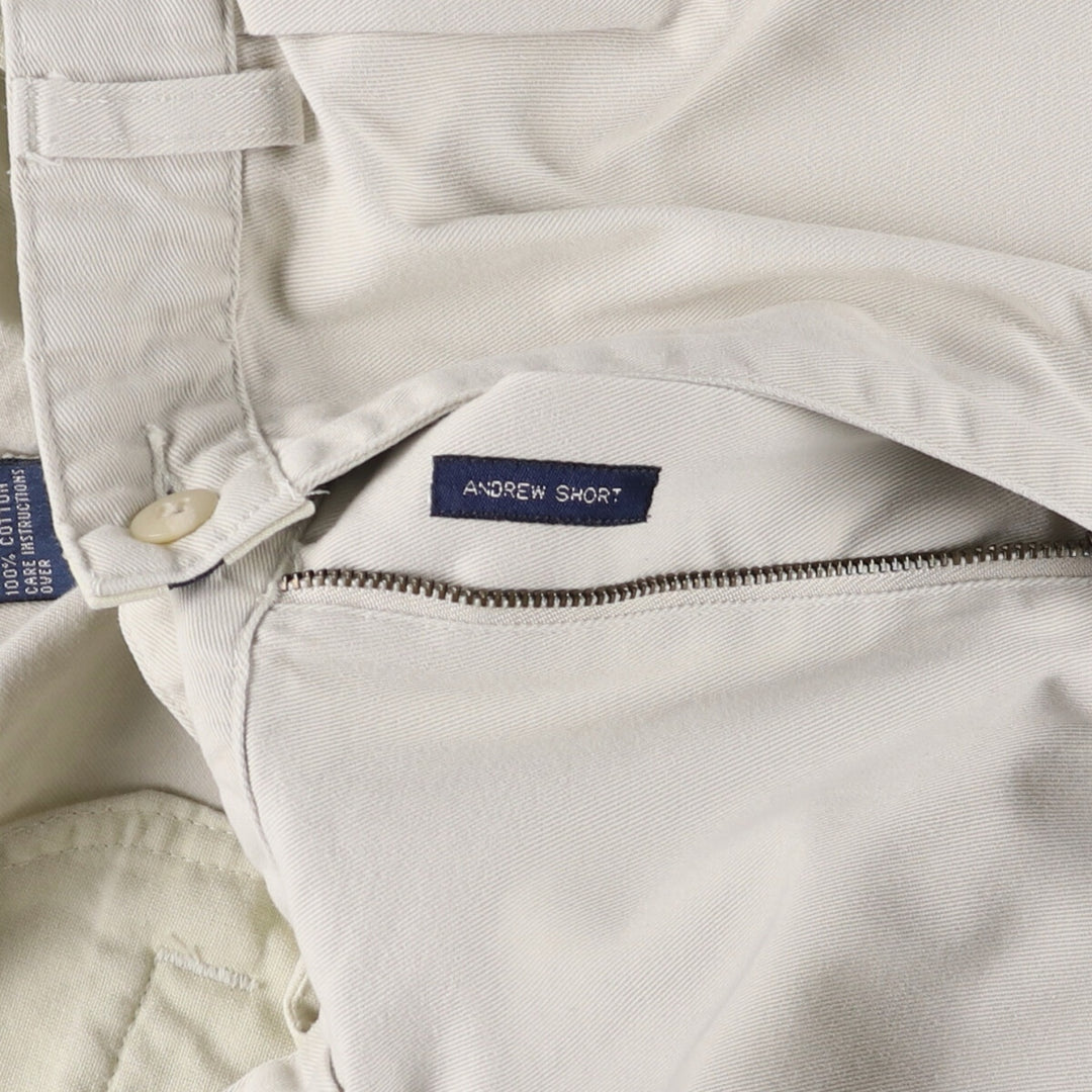 Ralph Lauren POLO RALPH LAUREN Two-pleat Chino Shorts Shorts Men's W35 equivalent cotton ivory Vintage Second Hand