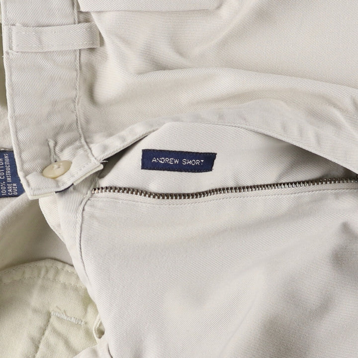 Ralph Lauren POLO RALPH LAUREN Two-pleat Chino Shorts Shorts Men's W35 equivalent cotton ivory Vintage Second Hand