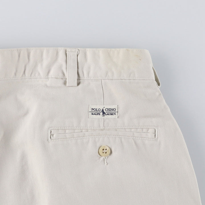 Ralph Lauren POLO RALPH LAUREN Two-pleat Chino Shorts Shorts Men's W35 equivalent cotton ivory Vintage Second Hand
