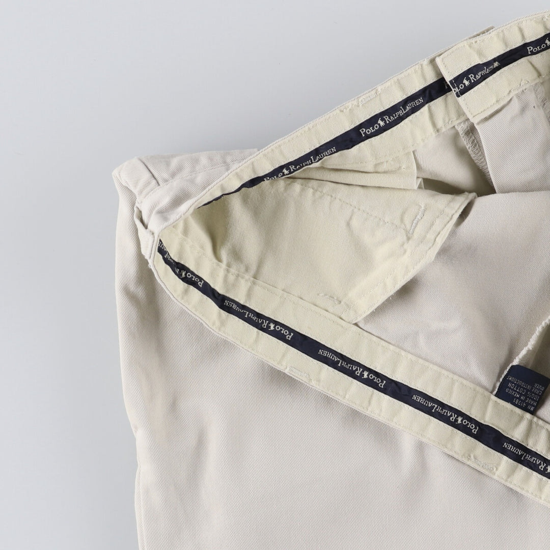 Ralph Lauren POLO RALPH LAUREN Two-pleat Chino Shorts Shorts Men's W35 equivalent cotton ivory Vintage Second Hand