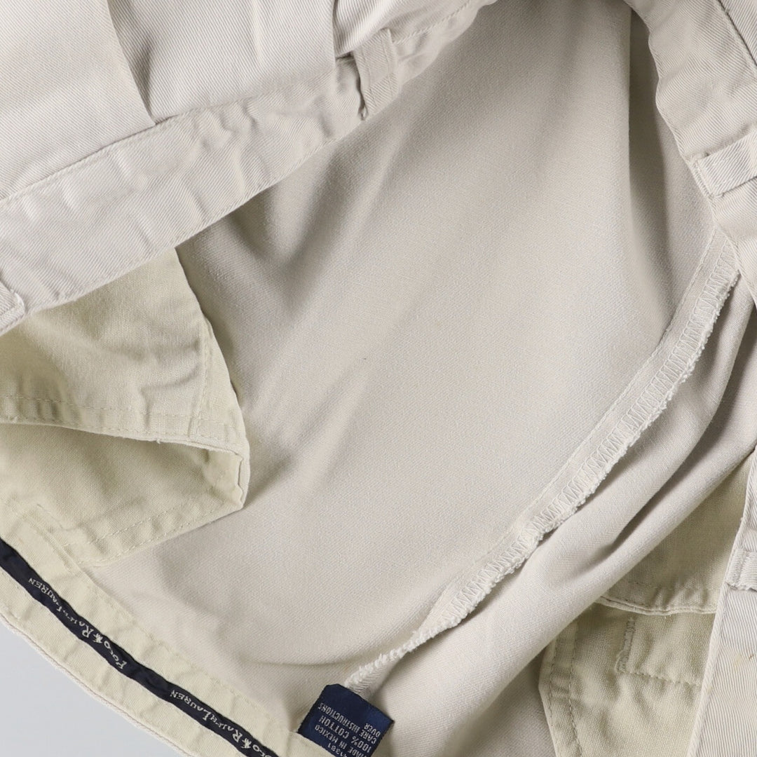 Ralph Lauren POLO RALPH LAUREN Two-pleat Chino Shorts Shorts Men's W35 equivalent cotton ivory Vintage Second Hand