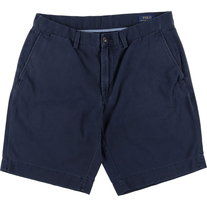 Ralph Lauren POLO RALPH LAUREN CLASSIC FIT Chino Shorts, Men's, Size W34 cotton navy blue type Vintage Second Hand
