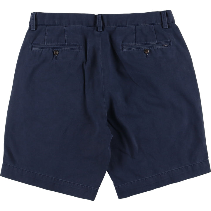 Ralph Lauren POLO RALPH LAUREN CLASSIC FIT Chino Shorts, Men's, Size W34 cotton navy blue type Vintage Second Hand