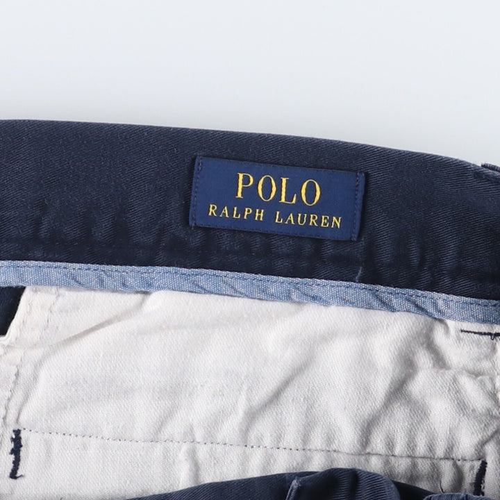 Ralph Lauren POLO RALPH LAUREN CLASSIC FIT Chino Shorts, Men's, Size W34 cotton navy blue type Vintage Second Hand