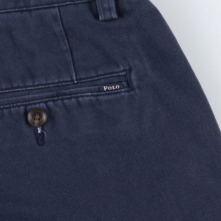 Ralph Lauren POLO RALPH LAUREN CLASSIC FIT Chino Shorts, Men's, Size W34 cotton navy blue type Vintage Second Hand
