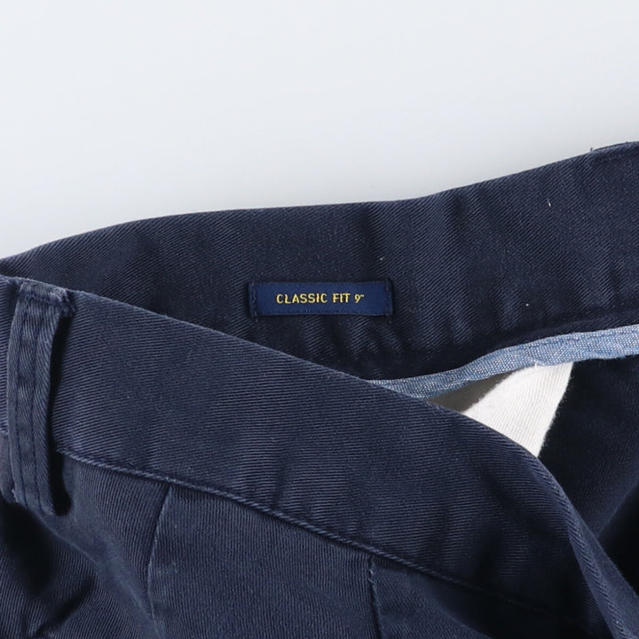 Ralph Lauren POLO RALPH LAUREN CLASSIC FIT Chino Shorts, Men's, Size W34 cotton navy blue type Vintage Second Hand