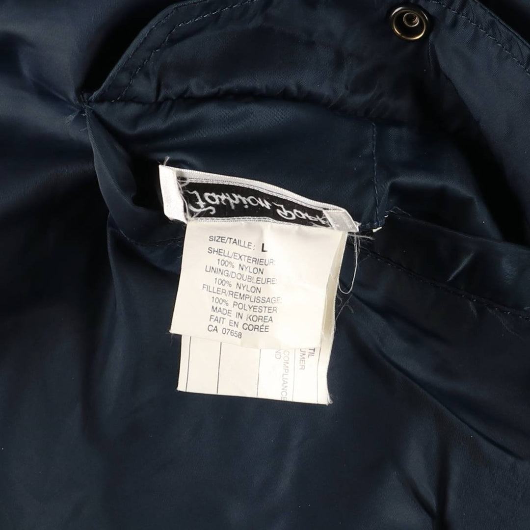 Fashion Park MA-1 Style Padded Military Flight Jacket, Men's Size L Nylon navy blue type Vintage Second Hand