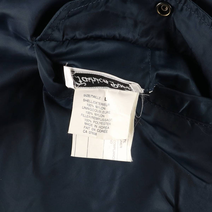 Fashion Park MA-1 Style Padded Military Flight Jacket, Men's Size L Nylon navy blue type Vintage Second Hand