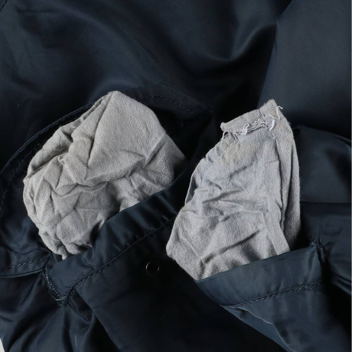 Fashion Park MA-1 Style Padded Military Flight Jacket, Men's Size L Nylon navy blue type Vintage Second Hand