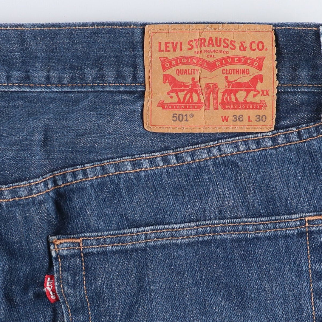Levi's 501 Euro Model Straight Denim Pants, Men's, Size W37 cotton blue type Vintage Second Hand