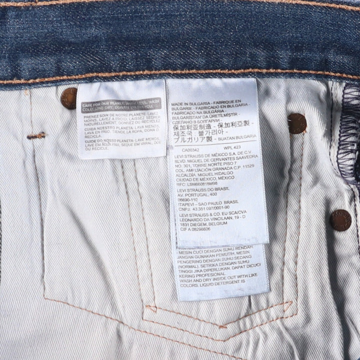 Levi's 501 Euro Model Straight Denim Pants, Men's, Size W37 cotton blue type Vintage Second Hand