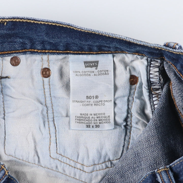 Levi's 501 straight denim pants for men, size W33 cotton blue type Vintage Second Hand