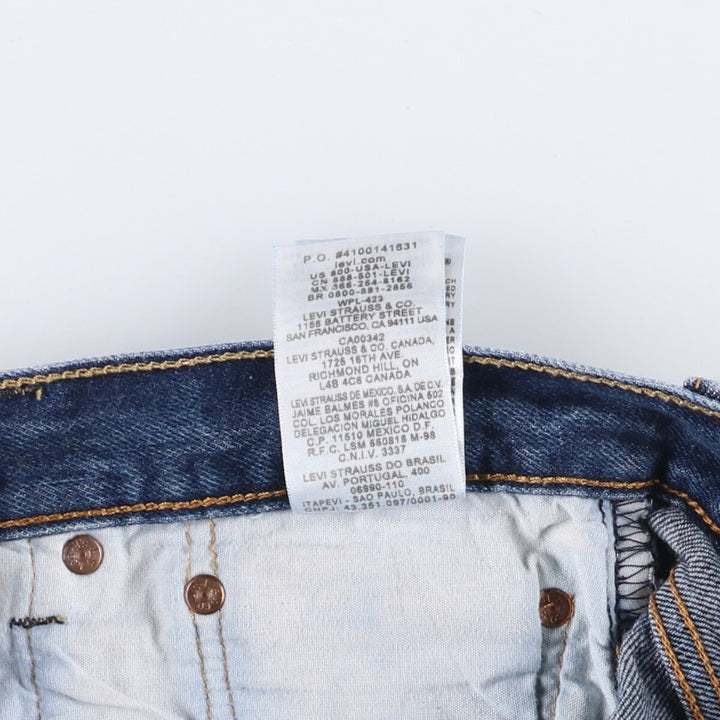 Levi's 501 straight denim pants for men, size W33 cotton blue type Vintage Second Hand