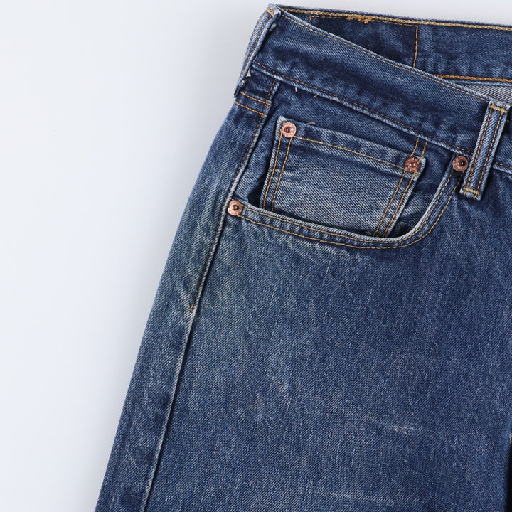 Levi's 501 straight denim pants for men, size W33 cotton blue type Vintage Second Hand