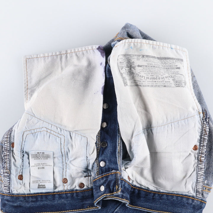 Levi's 501 straight denim pants for men, size W33 cotton blue type Vintage Second Hand