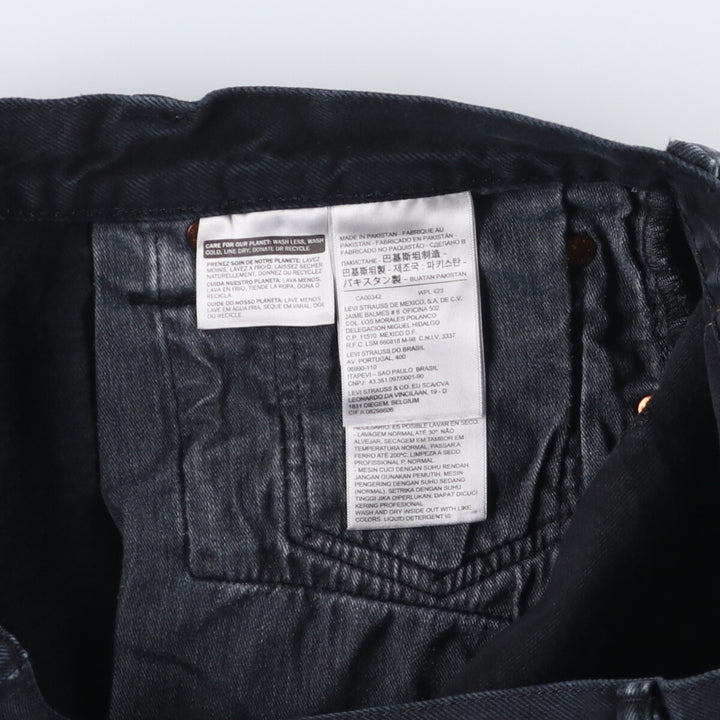 Levi's 501 Black Denim Straight Denim Pants Men's W36 cotton black type Vintage Second Hand