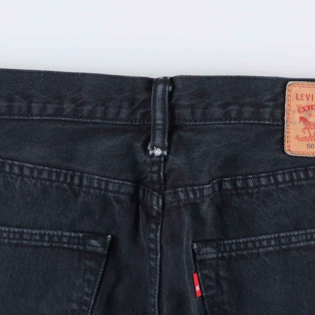 Levi's 501 Black Denim Straight Denim Pants Men's W36 cotton black type Vintage Second Hand