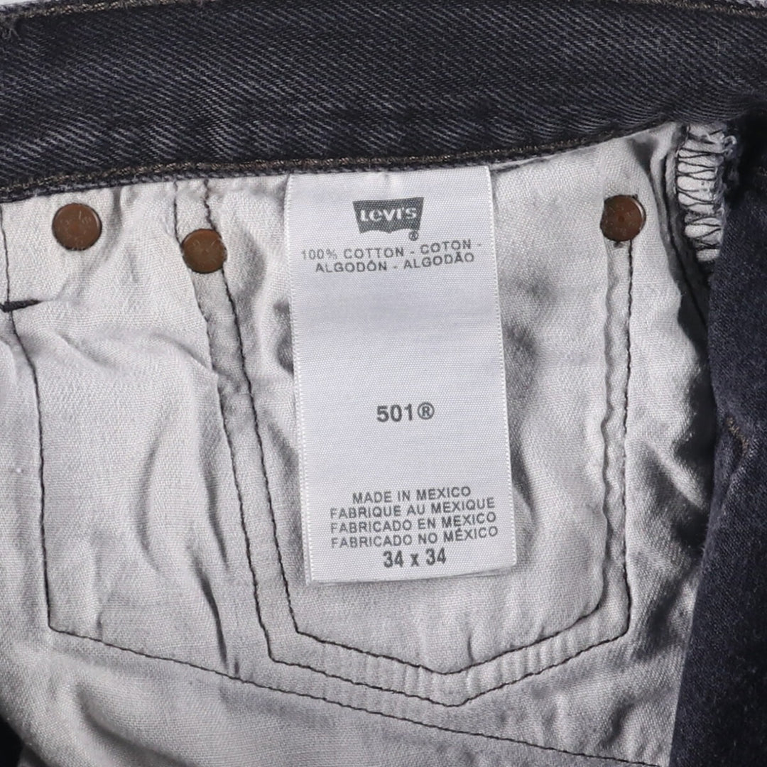 Levi's 501 Black Denim Straight Denim Pants Men's W36 cotton black type Vintage Second Hand