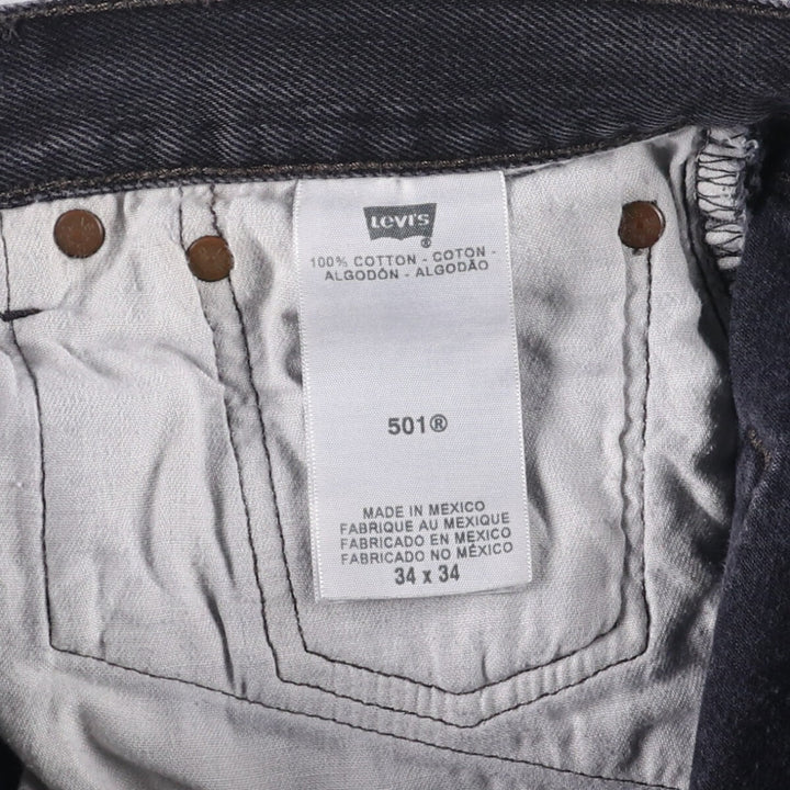 Levi's 501 Black Denim Straight Denim Pants Men's W36 cotton black type Vintage Second Hand