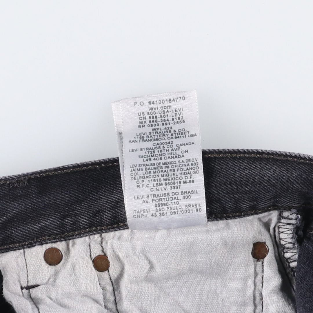 Levi's 501 Black Denim Straight Denim Pants Men's W36 cotton black type Vintage Second Hand