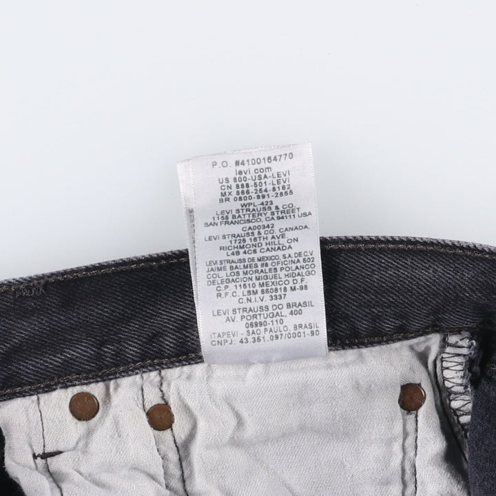 Levi's 501 Black Denim Straight Denim Pants Men's W36 cotton black type Vintage Second Hand