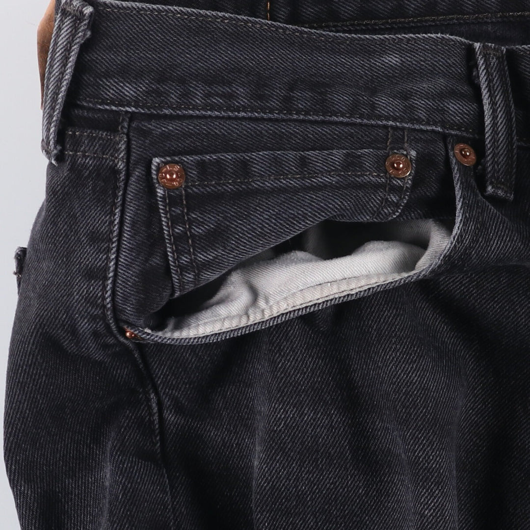 Levi's 501 Black Denim Straight Denim Pants Men's W36 cotton black type Vintage Second Hand