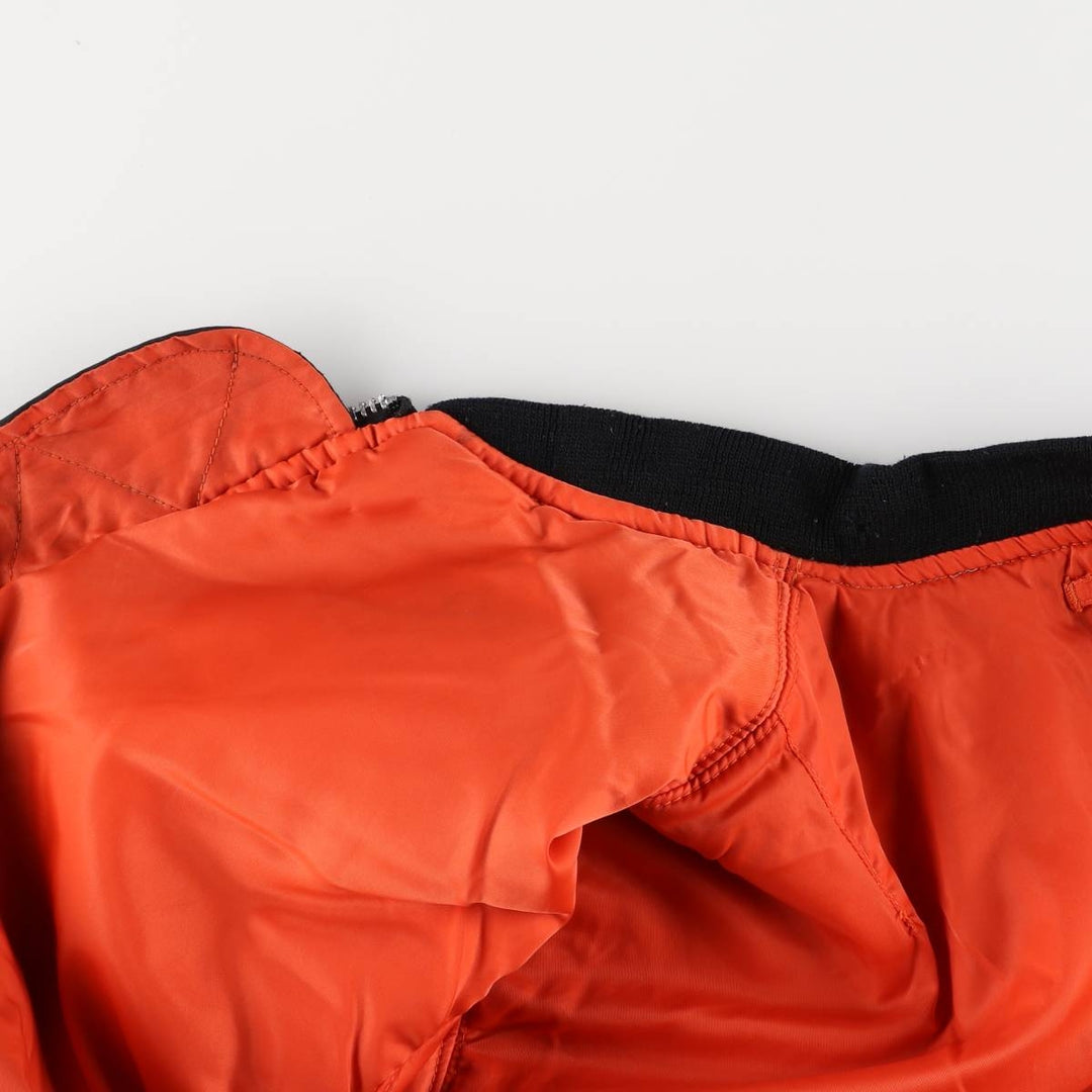 Oversized, civilian-issue BRUGI INDUSTRIES MA-1 style military flight jacket, men's, equivalent to XXXL, vintage Nylon black type Vintage Second Hand