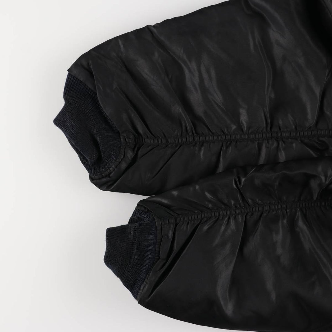 Oversized, civilian-issue BRUGI INDUSTRIES MA-1 style military flight jacket, men's, equivalent to XXXL, vintage Nylon black type Vintage Second Hand