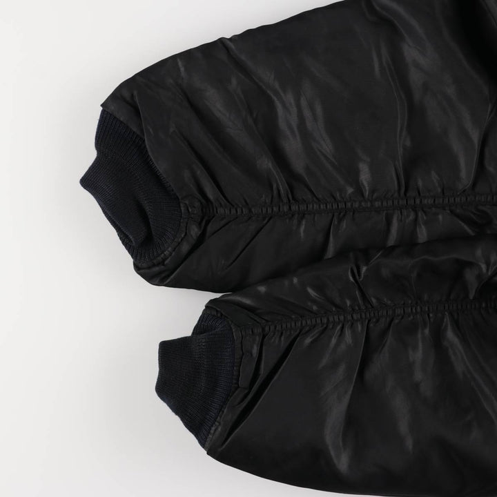 Oversized, civilian-issue BRUGI INDUSTRIES MA-1 style military flight jacket, men's, equivalent to XXXL, vintage Nylon black type Vintage Second Hand