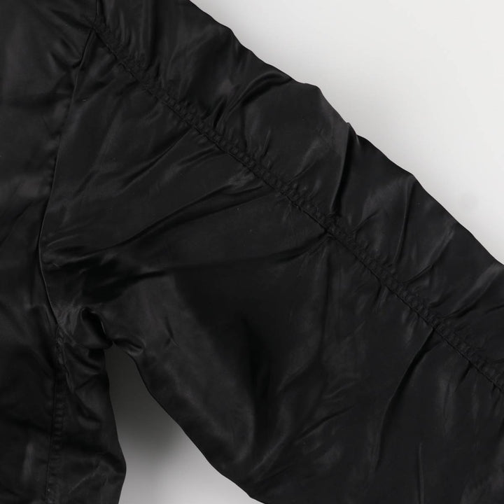 Oversized, civilian-issue BRUGI INDUSTRIES MA-1 style military flight jacket, men's, equivalent to XXXL, vintage Nylon black type Vintage Second Hand