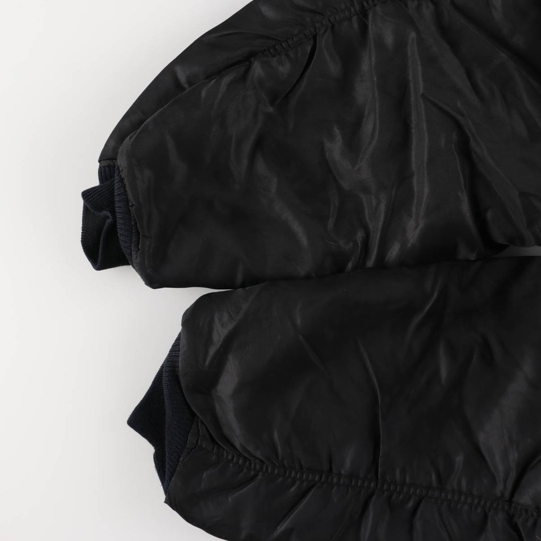 Oversized, civilian-issue BRUGI INDUSTRIES MA-1 style military flight jacket, men's, equivalent to XXXL, vintage Nylon black type Vintage Second Hand